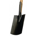 Bêche de chantier 285 x 185/180 mm taille 2 285 x 185 / 180 mm avec repose-pied et manche en T KRUMPHOLZ
