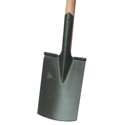 Bêche de chantier LÖWE 285 x 185/180 mm taille 2 forme jardinier avec repose-pied et manche en T IDEAL