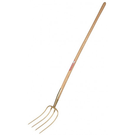 Fourche à fumier Erntekönig longueur des dents 310 mm 4 dents forgé en Allemagne du nord, avec manche poids 1500 g FREUND VICTORIA