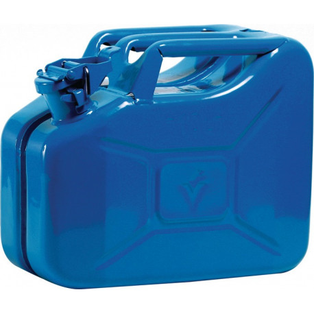 Bidon de carburant 10l Bleu RAL 5005 tôle dacier-L345xB165xH275mm VALPRO