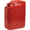 Bidon de carburant 20l Rouge pompier RAL 3000 tôle dacier-L345xB165xH470mm VALPRO
