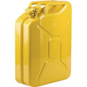 Bidon de carburant 20l Jaune zinc RAL 1018 tôle dacier-L345xB165xH470mm VALPRO