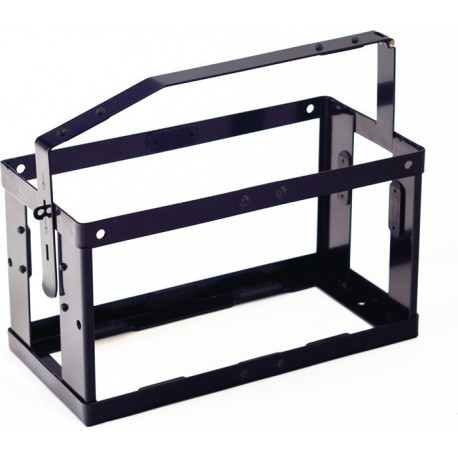 Support pour bidon L. 370 mm l. 185 mm H. 300 mm noir foncé RAL 9005 23 kg VALP