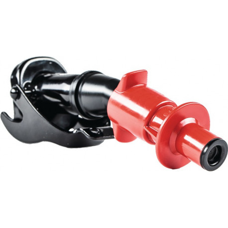 Bec verseur automatique p. bidons pour carburant Valpro 5 +10 L L. 186 mm l. 68 mm H. 92 mm av fonction arrêt remplissage noir-rouge VALPRO