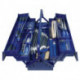 Assortiment d'outils 60 pièces dans mallette en plastique incluant détecteur de tension