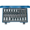 Jeu de clés à douille IN 19 LKM 15 pièces 1/2 po. 5-17 mm pour vis à six pans creux GEDORE