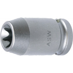 Jeu d'embout de clé à douille forte démult. 720 E 1/2 po. E 12 38 mm ASW