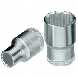 Jeu de clés à douille D 19 1/2 po. 12 pans ouv. de clé 33 mm longueur 445 mm GE