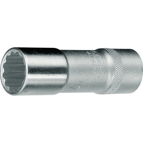 Jeu de clés à douille D 19 L 1/2 po. 12 pans ouv. de clé 34 mm longueur 82 mm GE
