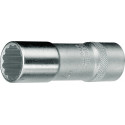 Jeu de clés à douille D 19 L 1/2 po. 12 pans ouv. de clé 34 mm longueur 82 mm GE