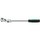 Cliquet articulé 452QR 3/8 po. nombre de dents 80 longueur 300 mm Poignée bicomposant STAHLWILLE