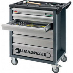 Servante d’atelier l.780xP499xH912 mm 300 kg 6 tiroirs 126 pièces tôle d’acier STAHLWILLE