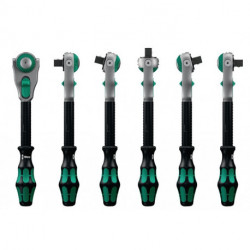 Cliquet pivotant et réversible Zyklop Speed 3/8 po. nombre de dents 72 longueur 199 mm Poignée bicomposant WERA