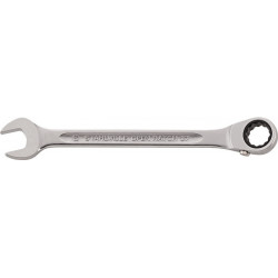 Clé mixte à cliquet 17 ouv. de clé 17 mm L. 229 mm commutable côté anneau 15 de