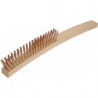 Brosse métallique longueur 350 mm 0,3 mm fil de bronze à l’étain 3 rangées sans étincelles ENDRES TOOLS