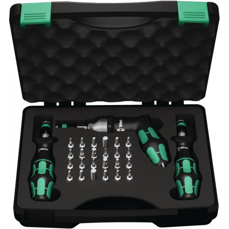 Jeu de tournevis dynamométriques 7440/41/42 27 pièces 0,3-6 Nm réglable WERA