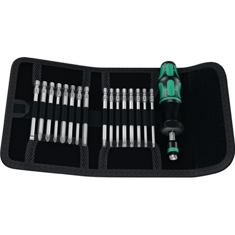 Jeu de tournevis dynamométriques KK 60 Torque 17 pièces 1,2-3 Nm réglable WERA