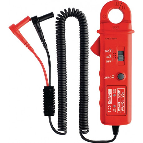 Adaptateur pour pince ampérométr. AC/DC CC 3 0,2-300 A courant alternatif/courant continu ouverture des pinces maxi. 25 mm BENNING