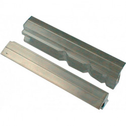 Mâchoire d'étau de protection 47/5 P pour largeur de mâchoire 100 mm Prismes aluminium HAARHAUS