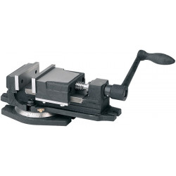 Étau de machine largeur de mors 100 mm avec plaque tournante/échelle de degrés envergure 65 mm WABECO