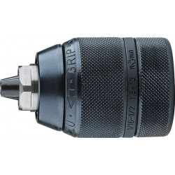 Mandrin de perceuse à serrage rapide D. de serrage 1-10 mm 1/2 po.-20 mm pour rotation à droite et à gauche métal RöhM