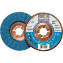 Disque à lamelles SLTT Z Power D. 125 mm granulation 60 plat INOX corindon zirco (Par 10)