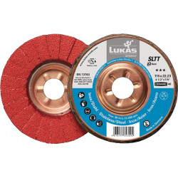 Disque à lamelles SLTT Ceramic D. 125 mm granulation 60 plat INOX/acier grain cé (Par 10)