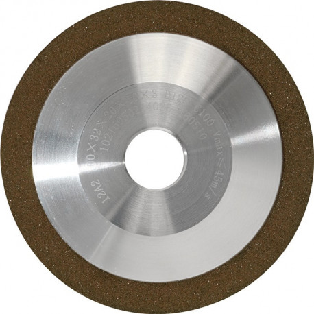 Meule boisseau diamant 12A2 100 mm pour métal 20 mm D 76 PROMAT