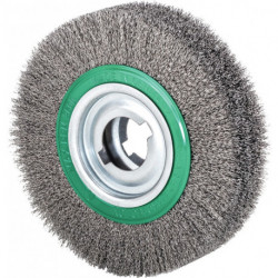 Brosse plate D. 250 mm épaisseur de fil 035 mm VA 60 mm 3600 min-¹ LESSMANN