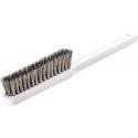 Brosse fine longueur 225 mm 0,15 mm fil d’acier VA ondulé 4 rangées LESSMANN