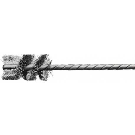 Brosse à buses D. 10 mm tige 3,8 mm épaisseur de fil 0,12 mm acier 25 mm LESSMANN