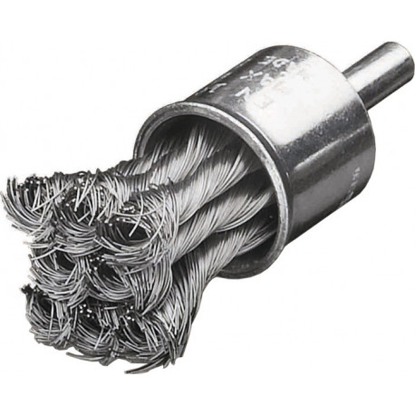 Brosse pinceau D. 29 mm épaisseur de fil 035 mm acier LESSMANN