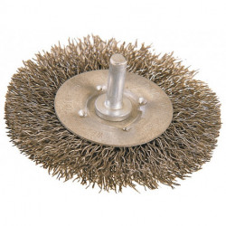 Brosse plate D. 100 mm épaisseur de fil 03 mm acier 12 mm 4500 min-¹ OSBORN