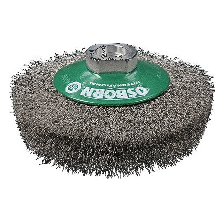 Brosse conique D. 100 mm épaisseur de fil 0,3 mm acier 10 mm 12500 min-¹ OSBORN