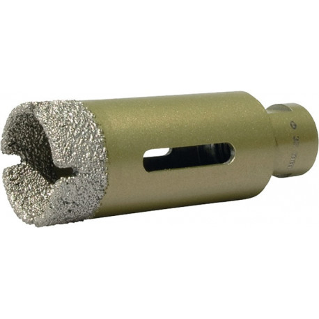 Couronne diamantée D. 40 mm longueur 70 mm approprié p. carrel./granite/marbre M