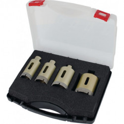 Couronne diamantée longueur 70 mm 4 pièces approprié p. carrel./granite/marbre M14 PROMAT