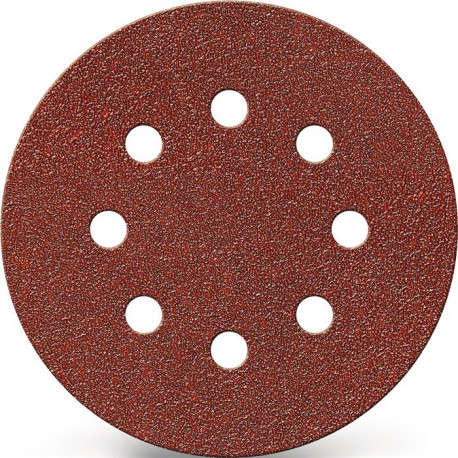 Disque abrasif adhésif GLS 4 115mm K.80 pour bois/métal Corindon Nb de trous : 8 (Par 25)