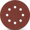 Disque abrasif adhésif GLS 4 115mm K.80 pour bois/métal Corindon Nb de trous : 8 (Par 25)