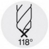 Foret hélicoïdal avec queue cylindrique longue, en acier à coupe rapide, type N, DIN 340, laminé, surface sans revêtement, Ø h8 : 10,20 mm