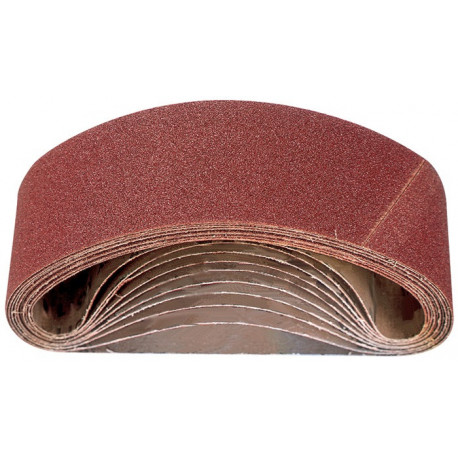 Bande abrasive L. 533 mm l. 75 mm granulation 80 pour bois/métal corindon (Par 10)