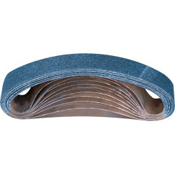 Bande abrasive L. 457 mm l. 19 mm granulation 40 pour acier inoxydable corindon (Par 10)