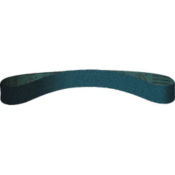 Bande abrasive CS 411 Y L. 533 mm l. 9 mm granulation 80 pour acier/INOX/métaux (Par 25)