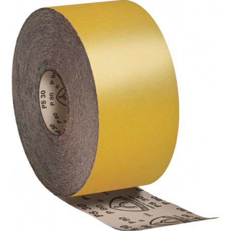Rouleau de tissu abrasif PS 30 D 115 mm granulation 80 pour vernis/peinture/appr