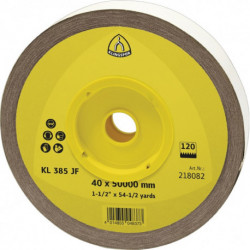 Rouleau de tissu abrasif KL 385 JF 50 mm granulation 320 pour métal corindon KLI