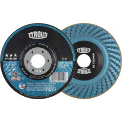 Meule à ébarber RONDELLER® D115xép. mm granulation 36 contre-coudé INOX/acier pe (Par 25)