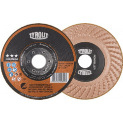 Meule à ébarber RONDELLER D115xép. mm contre-coudé métaux non ferreux perçage 22,23 mm TYROLIT (Par 25)