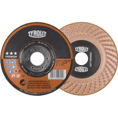 Meule à ébarber RONDELLER® D178xS mm contre-coudé métaux non ferreux perçage 22 (Par 25)