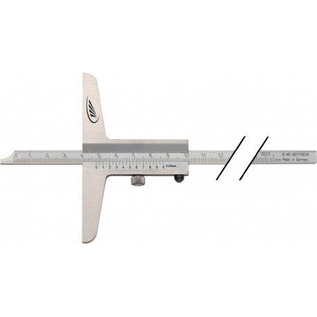 Jauge de profondeur DIN 862 200 mm règle de mesure droite 8 x 3 mm HELIOS PREISSER