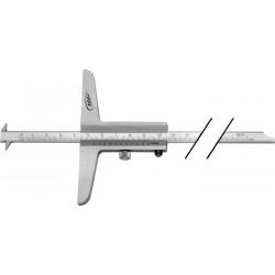 Jauge de profondeur DIN862 200 mm règle de mesure à déport 8 x 3 mm HELIOS PREISSER