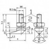 Palpeur pointe latérale M25 acier adapté à horloges de mesure KÄFER